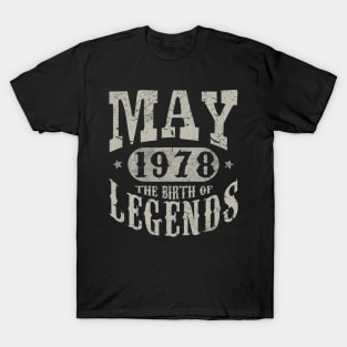 42 Years 42nd Birthday May 1978 Birth of Legend T-Shirt